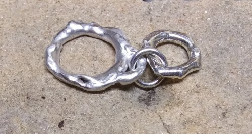 Judy Larson's Argentium Silver Scrap Chain - , Contemporary Wire Jewelry, Making Chain, Chain Making , Butane Torch, Soldering, Solder, Argentium silver scrap chain